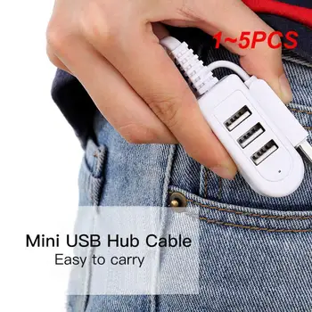 1-5 шт. USB-концентратор 2.0 MultiUSB разветвитель Кабель-адаптер 1.2 м 0. Мини-концентратор для ПК, ноутбук, кабель-удлинитель USB Hab, компьютерные аксессуары