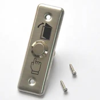 1 комплект Кнопка Дверного Выключателя С Винтами Дверной Выключатель Контроля Доступа Из Нержавеющей Стали Тонкая Кнопка Выхода Семейные Инструменты Безопасности