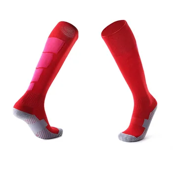 1 пара противоскользящих футбольных спортивных носков Мужские носки Футбольные выше колена Длинные чулки Высокие носки для бейсбола Баскетбольные спортивные