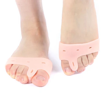 1 Пара силиконовых разделителей для пальцев ног, гелевая защита для пальцев ног, корректор большого пальца стопы, выпрямитель для пальцев ног, инструмент для педикюра