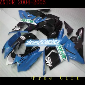 100% НОВЫЕ сине-черные обтекатели для KAWASAKI NINJA ZX10R 04-05 ZX 10R 04 05 ZX-10R 10 R 2004 2005 комплекты обтекателей