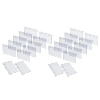 200шт Прозрачных пластиковых держателей этикеток для проволочных полок Держатели розничных ценников Держатель товарной вывески (6 X 4 см)