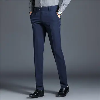 2022 Новые весенне-осенние Модные Корейские костюмные брюки Мужские Облегающие Повседневные брюки Длинные брюки Повседневная социальная Мужская одежда T251