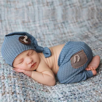 2шт Наборы шляп с запахом Реквизит для фотосъемки новорожденных Мальчиков И девочек, Пеленальное одеяло для фотосессии младенцев, Реквизит для фотосессии, Аксессуары