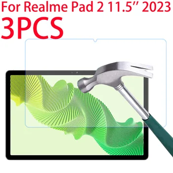 3 части защитной пленки из закаленного стекла с защитой от царапин HD для планшета Realme Pad 2 11,5 дюймов 2023 Защитная пленка