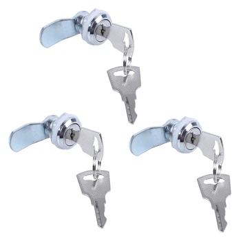 3X полезных кулачковых замка для шкафчиков, почтовых ящиков, выдвижных ящиков, буфетов + ключи