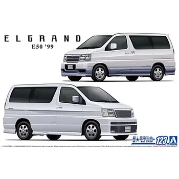 Aoshima 06136 1/24 Масштаб E50 Elgrand Фургон Автомобиль Игрушка для хобби ручной работы Пластиковая модель Здания В сборе