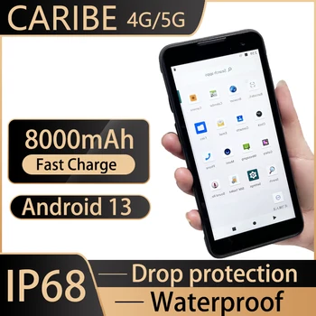 CARIBE RFID Rugged PL-60L 6-дюймовый 2D QR-кодовый терминал Ручной Android-сканер штрих-кода КПК
