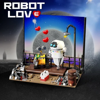 MOC Movie Creative Eve Robot Love Классические Строительные Блоки Модель Фигурки Конструктора Кирпичи Игрушка для Детей Рождественские Подарки