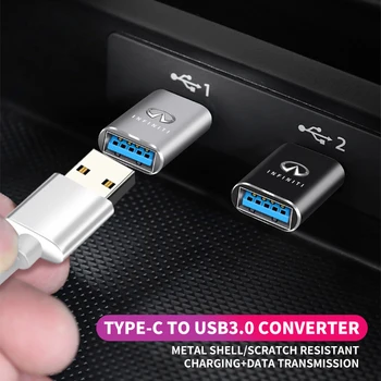 USB 3.0 Type-C OTG Адаптер Type C USB C Мужской К USB Женский Конвертер Для Infiniti FX35 Q50 Q30 ESQ QX50 QX60 QX70 EX JX35 G35