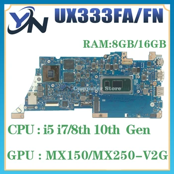 UX333FN Материнская Плата Для ASUS UX333FA BX333FA BX333FN RX333FA RX333FN Материнская Плата Ноутбука I5 I7 8-го Поколения MX150/MX250/UMA 100% Тест В порядке