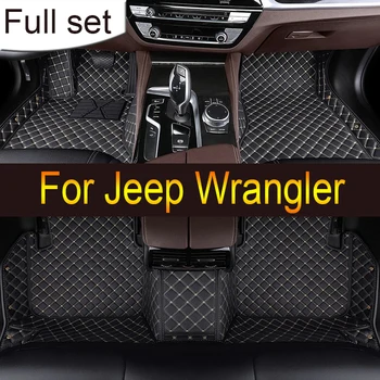 Автомобильные коврики для Jeep Wrangler (ЧЕТЫРЕХДВЕРНЫЙ) 2011 2012 2013 2014 2015 2016 2017 Автомобильные автомобильные накладки для ног на заказ