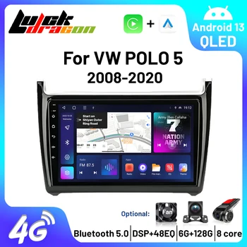 Автомобильный Радиоприемник Android 13 Для Volkswagen VW Polo 5 Седан 2008-2020 2 Din Мультимедийный Плеер Carplay Стерео GPS DVD Головное Устройство
