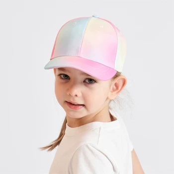 Бейсболка для маленьких девочек с высоким пучком, завязанным в хвост, регулируемая детская летняя солнцезащитная кепка