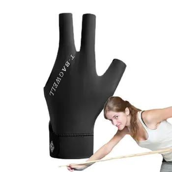 Бильярдные перчатки с тремя пальцами, перчатки для бильярда, впитывающие пот, Дышащие и противоскользящие перчатки, защита левой руки для снукера