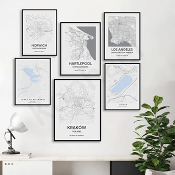 Братислава Галифакс Турин Лос-Анджелес Плитвицкие озера Титизее Краков Мельбурн Орландо Норвич Хартлпул . Плакат с туристической картой города.
