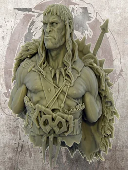 Бюст древнего человека-воина в разобранном виде 1/10 с мечом, фигурка из смолы, наборы миниатюрных моделей, неокрашенный