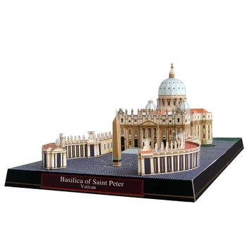 Ватиканский собор Святого Петра Всемирно известная архитектурная 3D бумажная модель ручной работы DIY Игрушка ручной работы