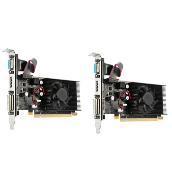 Видеокарта 2X HD7450 64Bit 2GB GDDR3 PCI-E 2.0 X16-Совместимая Видеокарта VGA DVI-I Для AMD Radeon HD 7450 2G