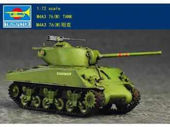 Военная статическая модель TRUMPETER 1/72 Sherman M4A3 (76) W В масштабе танка 07226 В Разобранном виде, Без покраски, Статический Комплект TH05387-SMT9