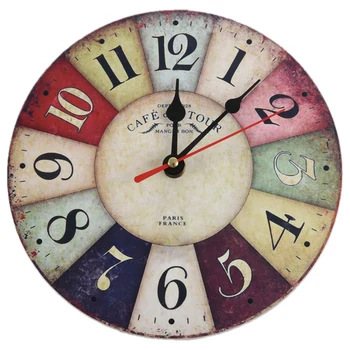 Деревянные настенные часы, похожие на время, Современный дизайн, винтаж, деревенский, Потертый, шикарный Декор для домашнего офиса, кафе, Большие часы