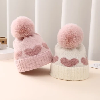 Детская шапочка-капор для новорожденных, вязаная крючком шапочка для волос, зимняя теплая шапка