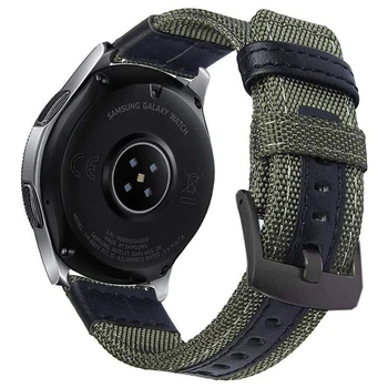 для Galaxy Watch 3 45 мм Ремешок 22 мм Быстроразъемный Премиум-нейлон с Кожаной Петлей Ремешок для Galaxy Watch 46 мм/Браслет Gear S3