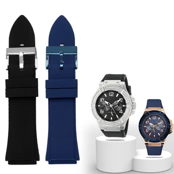 Для Guess W0247G3 W0040G3 W0040G7 ремешок для часов брендовый спортивный ремешок для часов Резиновый ремешок для часов 22 мм Синий черный силиконовый резиновый браслет