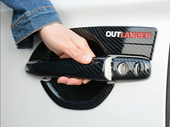 Для Mitsubishi Outlander 2013 - 2021 Смарт-ключ, хромированная дверная ручка, накладка на чашу, наклейка для украшения автомобиля, литье