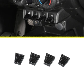 для Suzuki Jimny 2019 2020 2021 2022 2023, кнопка окна, удлинитель, Декоративная накладка, наклейка из углеродного волокна, автомобильный аксессуар