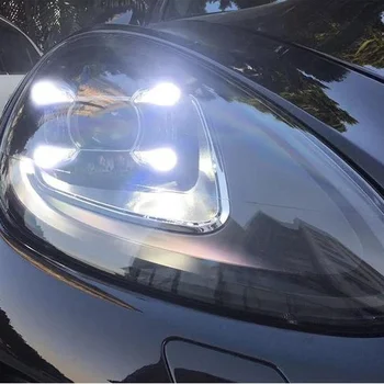 Для передних фар Porsche 2011-2014 DRL Дневной ходовой свет СВЕТОДИОДНЫЕ биксеноновые лампы противотуманные фары Автомобильный аксессуар Головной фонарь Cayenne