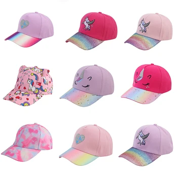 Европейская детская шляпа с единорогом, регулируемая Детская бейсболка с мультяшной радугой для мальчиков и девочек, бейсболки Gorras 2023, Лидер продаж