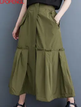 Женская юбка длиной до половины 2023, летняя новинка, модный дизайн в западном стиле, Стильная юбка высокого класса, свободная и тонкая мода