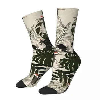 Забавные мужские носки Garza Tropic с рисунком Ретро-тропиков в стиле хип-хоп, подарочный носок Crazy Crew с принтом