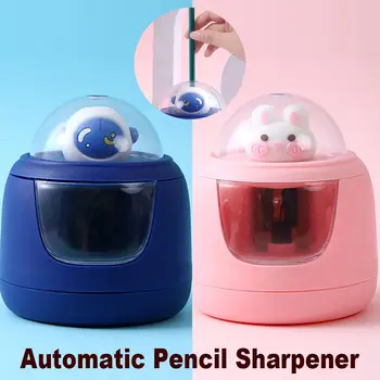 Канцелярская Автоматическая точилка для карандашей, Симпатичный электрический резак для карандашей, Мультяшный креативный офис с острым лезвием