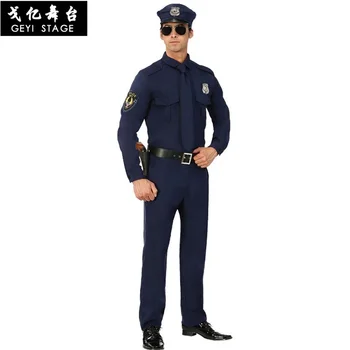 Костюмы полицейского на Хэллоуин, вечеринка для взрослых, карнавальная полицейская форма, мужчины, армейские полицейские, комплекты одежды для косплея, выступление на вечеринке
