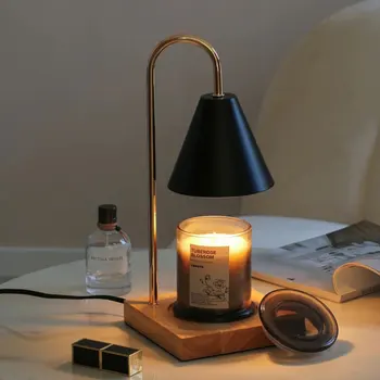 Лампа для подогрева свечей Ароматерапевтическая Ретро-лампа для плавления воска с таймером Ароматическая свеча для плавления воска для современного украшения дома спальни