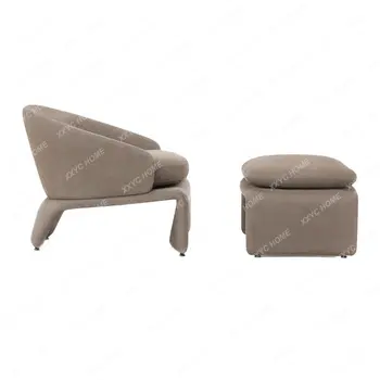 Легкое роскошное дизайнерское кресло из цельной ткани в скандинавском постмодернистском стиле, кресло для переговоров на стойке регистрации отеля