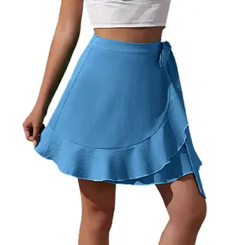 Летняя мини-юбка с оборками, женская мини-юбка для свиданий, женская летняя юбка