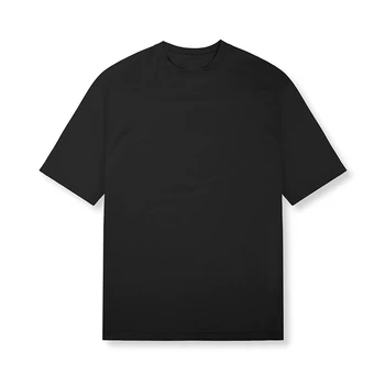 Летняя свободная спортивная футболка, мужская однотонная повседневная хлопковая футболка с круглым вырезом и короткими рукавами с разрезом, футболка Tide
