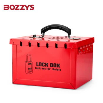 Локаутные боксы BOZZYS Safety Group со Стальной пластиной, покрытой пластиком, Подходят для Локаута нескольких работников-Оборудование для разметки