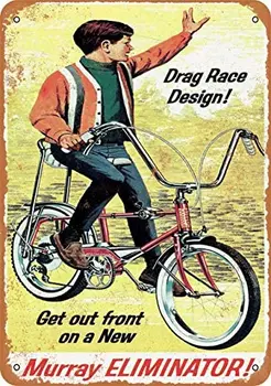Металлическая винтажная жестяная вывеска 1967 Murray Eliminator Велосипеды-Металлические жестяные вывески, Настенный ретро-плакат на стене домашней кухни, Настенная роспись бара Pub Co