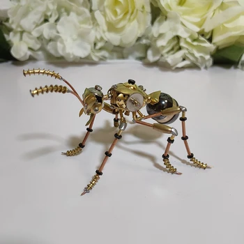 Механические насекомые в стиле стимпанк, муравьиные украшения, Цельнометаллические игрушки в виде насекомых, настольные поделки ручной работы - готовый продукт