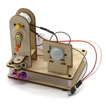 Модель индукционного колокольчика человеческого тела Деревянная Модель автоматической индукционной цепи Игрушечное Лабораторное оборудование по физике