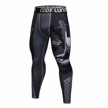 Мужские защитные штаны для бега, баскетбола, тренировочные колготки, леггинсы с защитными наколенниками, спортивные компрессионные брюки для упражнений
