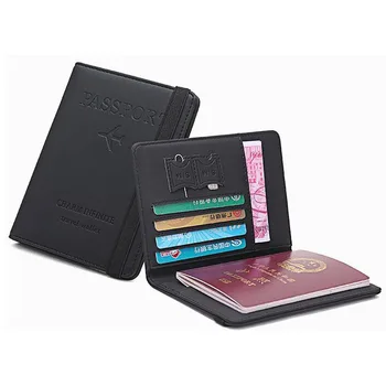 Мужской Винтажный деловой паспорт из искусственной кожи, Держатель для удостоверения личности, Кошельки для мужчин, кошелек