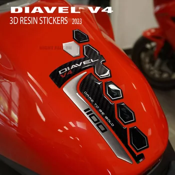 Накладка на Бак Аксессуары Для Мотоциклов Накладка На Бак Протектор 3D Комплект Наклеек из Эпоксидной Смолы для Ducati Diavel V4 2023-
