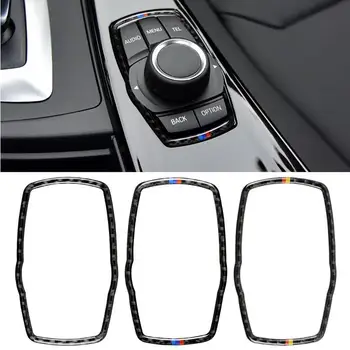 Наклейка на автомобильную мультимедийную рамку, наклейка на мультимедийную кнопку, отделка панели переключения передач, наклейки для аксессуаров интерьера автомобиля BMW