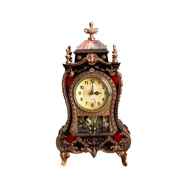 Настольные часы антикварные часы для сидения Часы для украшения гостиной в европейском стиле бесшумные секундомеры с 16 музыкальными часами