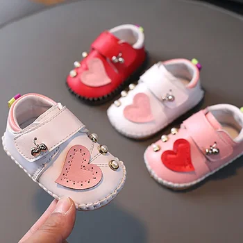 Новая обувь для прогулок Для девочек 0-1 с половиной Лет, Обувь Для Малышей На Мягкой Подошве, Милая Обувь Принцессы, Удобная